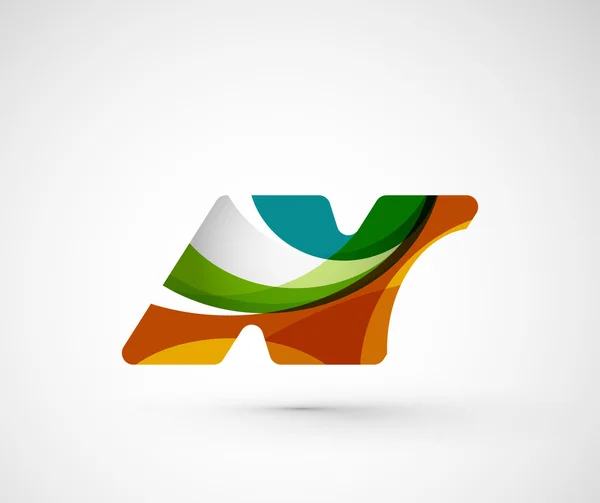 Logo astratto dell'azienda geometrica N lettera — Vettoriale Stock