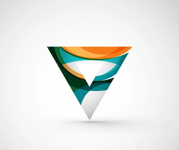 Triángulo del logotipo de la empresa geométrica abstracta , — Vector de stock