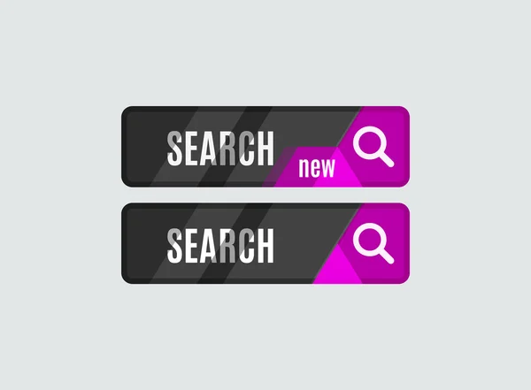 Search button, futuristic hi-tech UI design. — 스톡 벡터