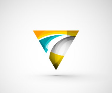soyut geometrik şirket logosu üçgen
