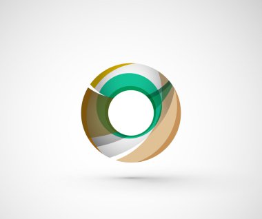 soyut geometrik şirket logosu yüzük,