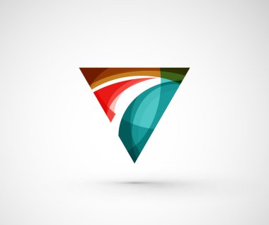 soyut geometrik şirket logosu üçgen,