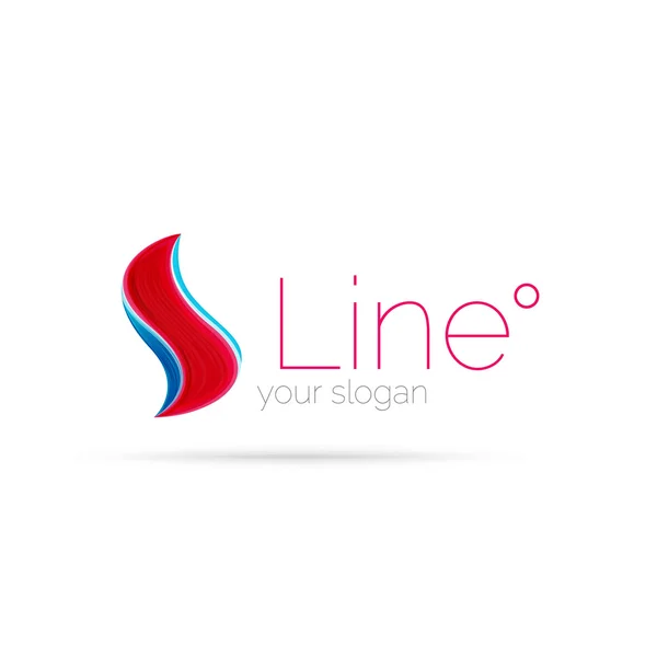 Abstrato logotipo linha de onda —  Vetores de Stock