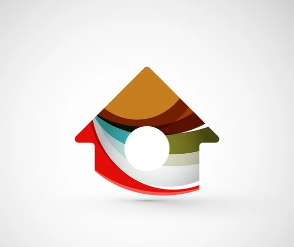 Abstraktní geometrická společnosti logo domov, — Stockový vektor