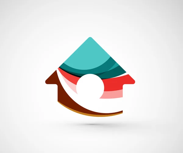 Abstraktní geometrická společnosti logo domov — Stockový vektor