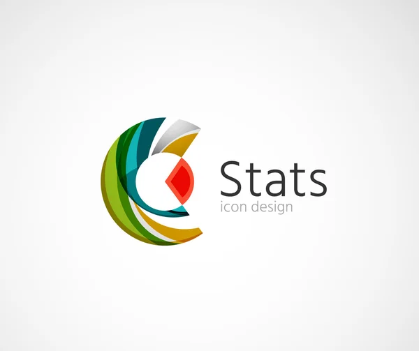 Diseño del logotipo de la empresa estadística . — Vector de stock