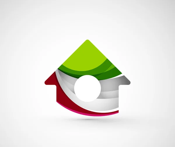 Diseño geométrico abstracto logo de la empresa home , — Vector de stock