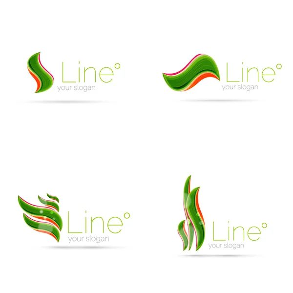 Abstract wave line logo — Stock Vector