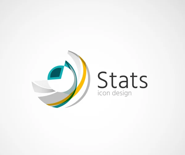 Statistieken bedrijf logo ontwerp. vectorillustratie. — Stockvector