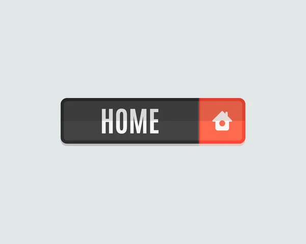 Home botão web, design plano —  Vetores de Stock