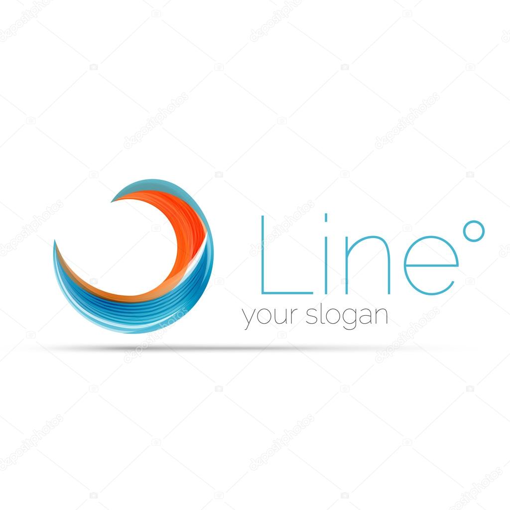 Swirl blue orange company logo design. Universal for all ideas and concepts. Business creative icon