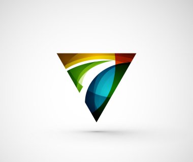 soyut geometrik şirket logosu üçgen