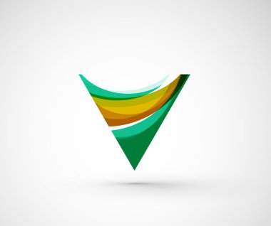 soyut geometrik şirket logosu üçgen,