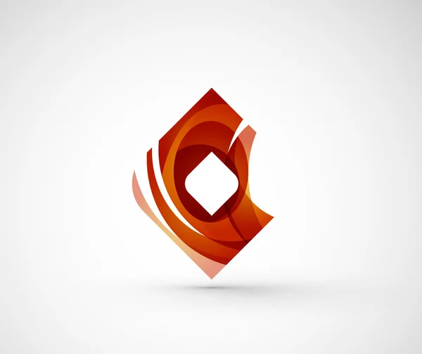 Soyut geometrik şirket logosu square, — Stok Vektör
