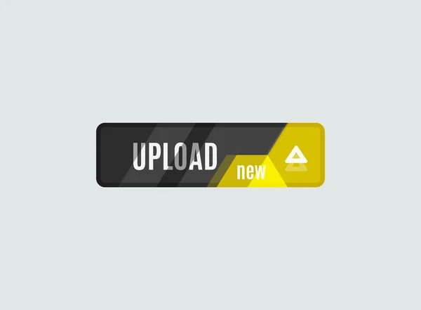 Upload button, futuristic hi-tech UI design — Stock Vector