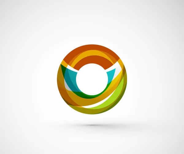 Abstracte geometrische bedrijf logo ring, — Stockvector