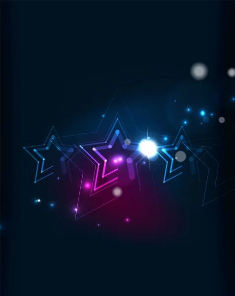 Glowing star in dark space — Stock Vector