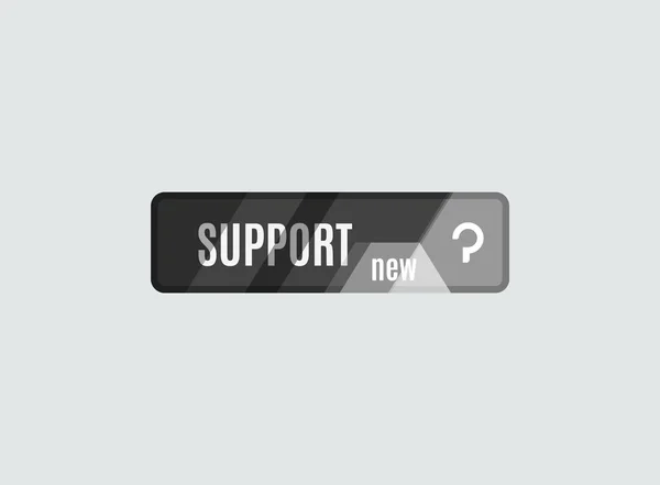 Bouton de support, design futuriste hi-tech UI — Image vectorielle