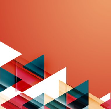 Soyut geometrik arkaplan. Modern çakışan üçgenler