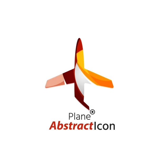 Abstracte geometrische business corporate embleem - vliegtuig — Stockvector