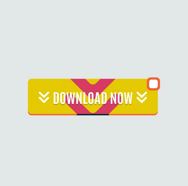 Colorful download web button. Modern flat design. — Stock Vector
