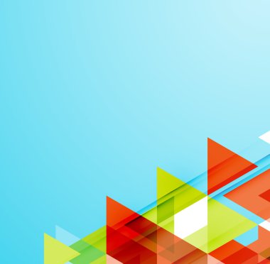 Soyut geometrik arkaplan. Modern çakışan üçgenler