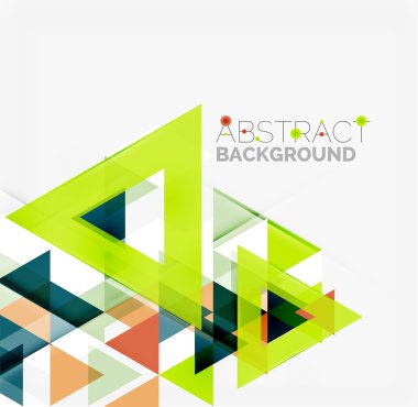 Soyut geometrik arkaplan. Modern çakışan üçgenler