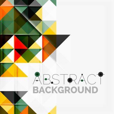 Soyut geometrik arkaplan. Modern çakışan üçgenler