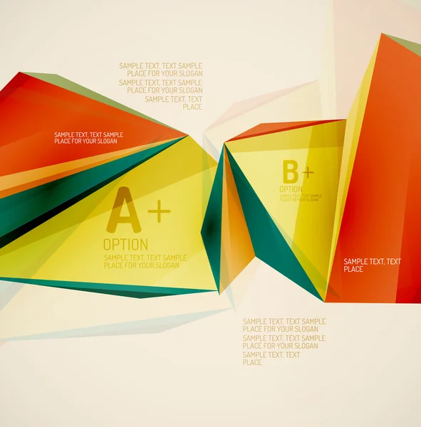 Geometriska former i luften. Vector abstrakt bakgrund — Stock vektor