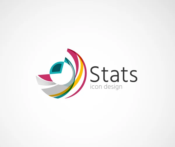 Σχεδιασμός λογοτύπου εταιρείας στατιστικά στοιχεία. Vector εικονογράφηση. — Διανυσματικό Αρχείο