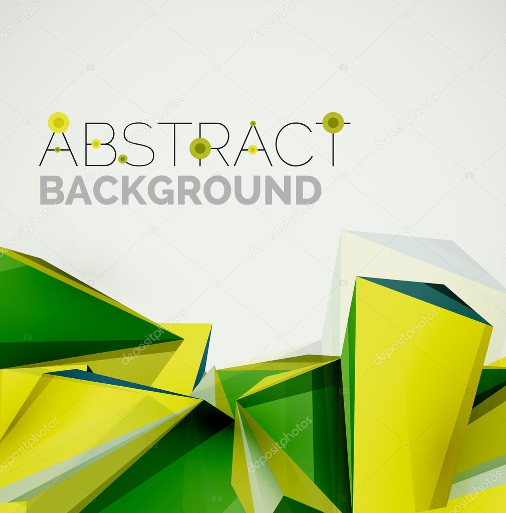 Geometric shapes in the air. Vector abstract background