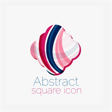 Temiz zarif daire şeklinde soyut geometrik logo. Herhangi bir fikir için evrensel