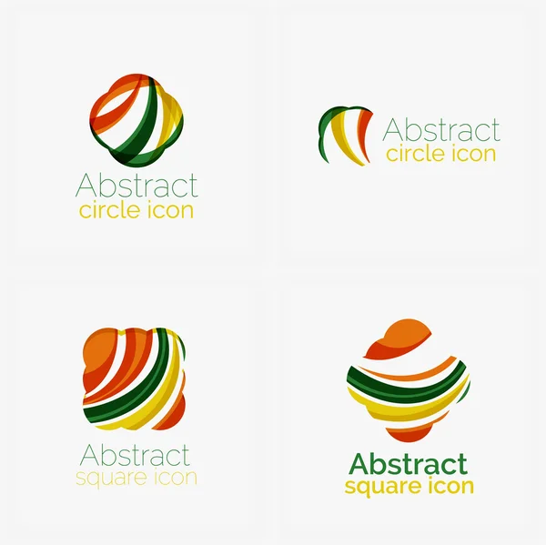 Clean elegant circle shaped abstract geometric logo. Universal for any idea — Stock Vector