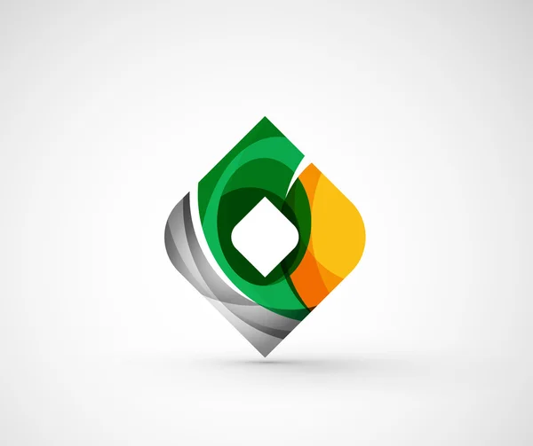 Logotipo de la empresa geométrica abstracta cuadrado, rombo — Vector de stock