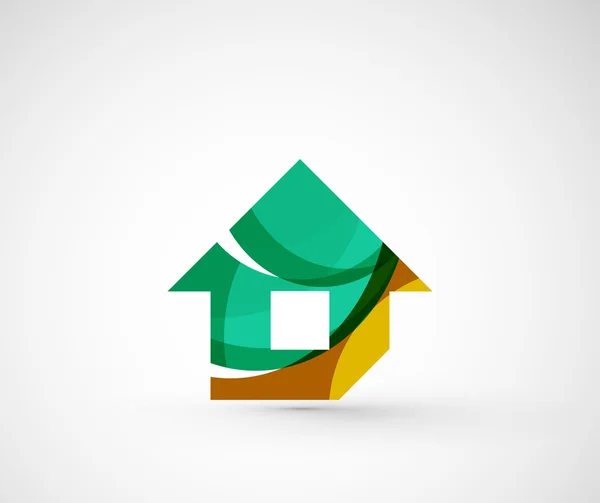 Logo astratto dell'azienda geometrica casa, casa, edificio — Vettoriale Stock