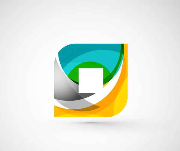 Abstraktní geometrická společnosti logo čtverec, kosočtverec — Stockový vektor