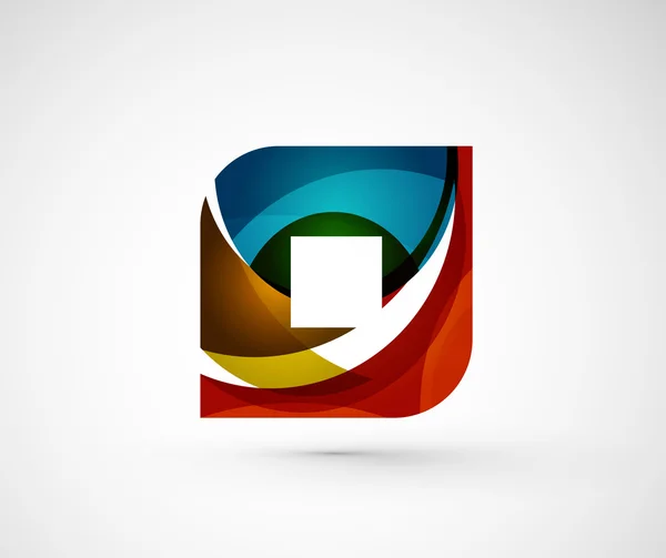 Abstrato geométrico logotipo da empresa quadrado, losango — Vetor de Stock