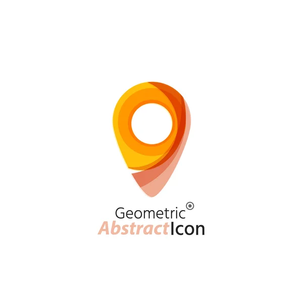 Emblema corporativo de negocio geométrico abstracto - etiqueta de mapa — Vector de stock