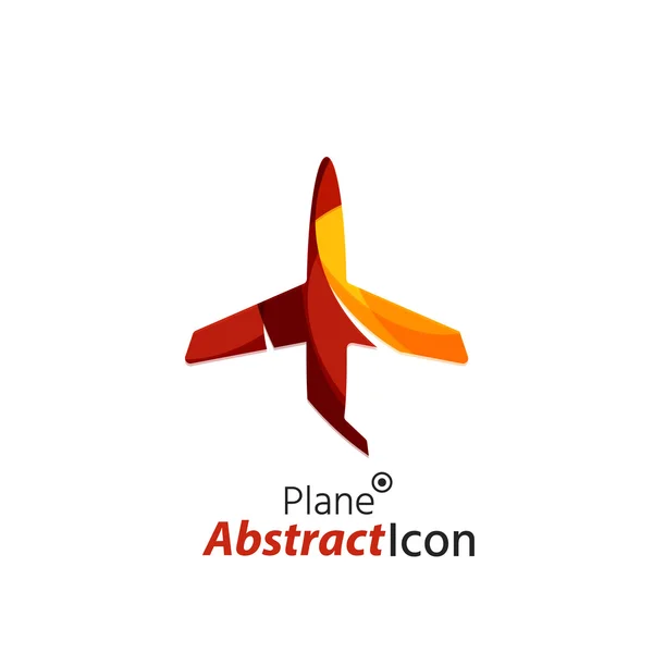 Emblema corporativo de negocio geométrico abstracto - avión — Vector de stock