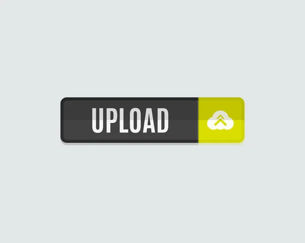 Upload web button flat design — Stock Vector