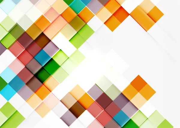 Forma cuadrada diseño de patrón de mosaico. Composición moderna universal — Vector de stock