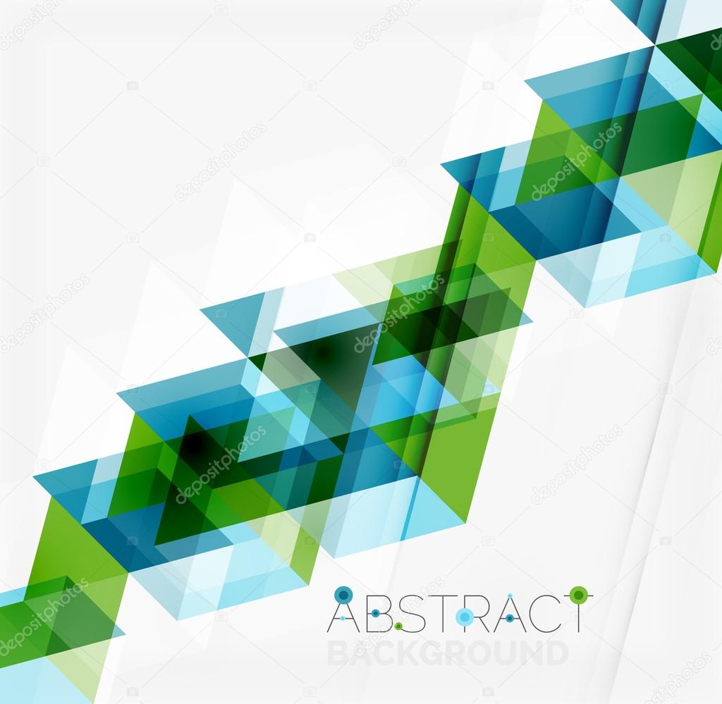 Abstract geometric background. Modern overlapping triangles