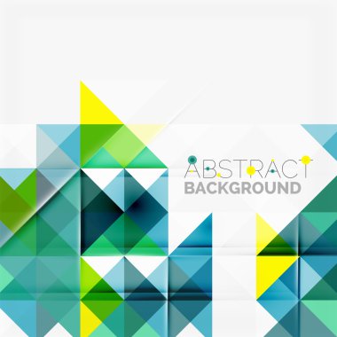 Soyut geometrik arkaplan. Modern çakışan üçgenler