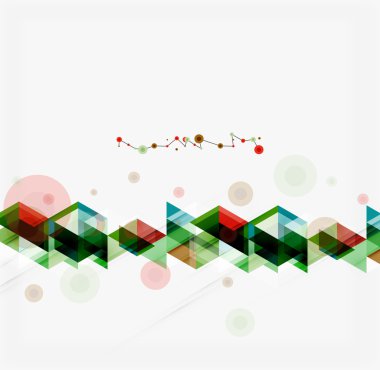 Temiz renkli alışılmadık geometrik desen tasarım