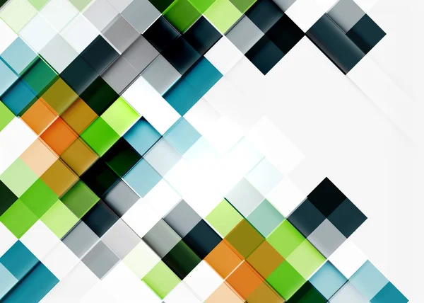 Design a mosaico di forma quadrata. Composizione universale moderna — Vettoriale Stock