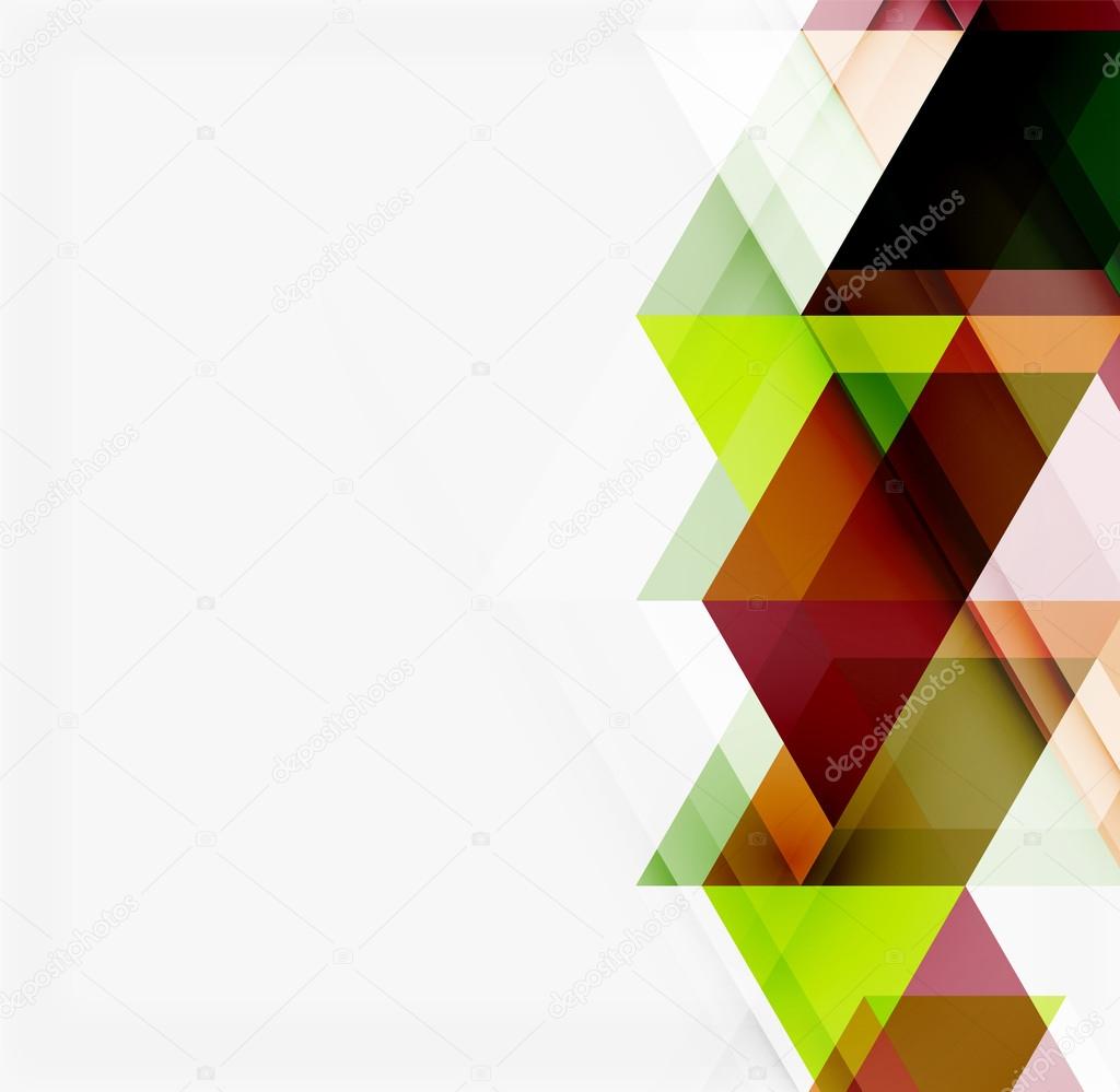 Abstract geometric background. Modern overlapping triangles