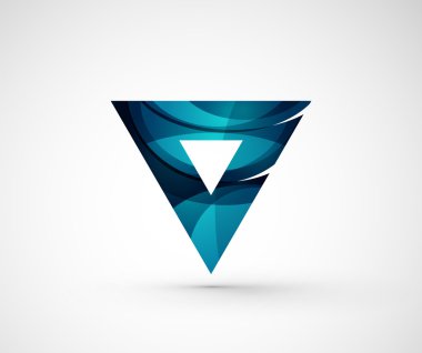 Soyut geometrik şirket logosu üçgen, ok