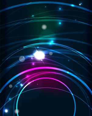 karanlık uzayda parlayan daire