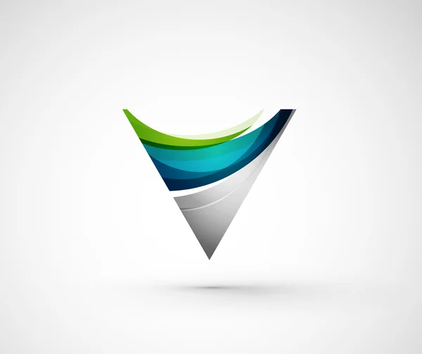 Abstract geometric company logo triangle, arrow — Stock Vector