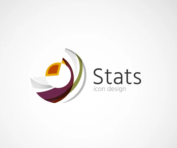 Statistieken bedrijf logo ontwerp. — Stockvector